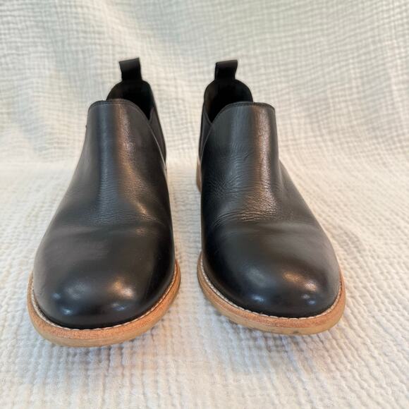 Clarks Collection Edenvale Page Size 9 Low Bootie Chelsea Loafer Black Leather - Picture 5 of 13